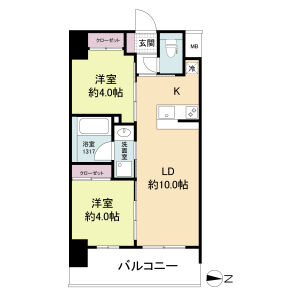 2LDK 間取り図