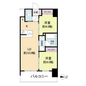 2LDK 間取り図