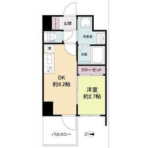 1DK 間取り図