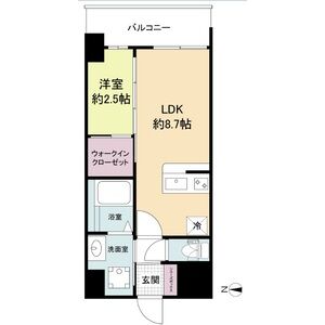 1LDK 間取り図