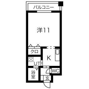 1K 間取り図