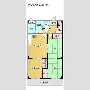 3DK 間取り図