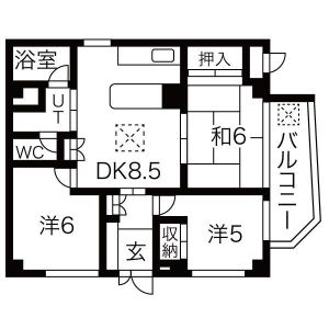 3LDK 間取り図