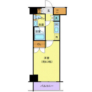 1K 間取り図