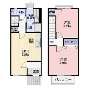 2LDK 間取り図