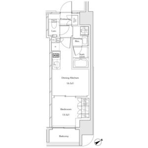 1DK 間取り図