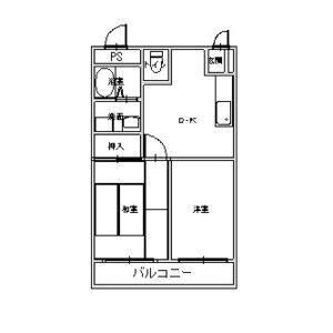 2DK 間取り図