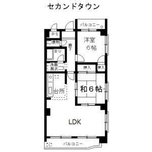 2LDK 間取り図