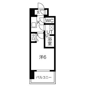 1K 間取り図