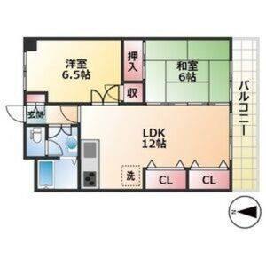 2LDK 間取り図