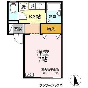 1K 間取り図