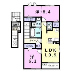 2LDK 間取り図