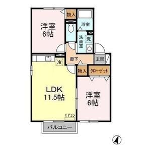 2LDK 間取り図