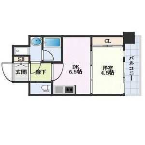 1DK 間取り図