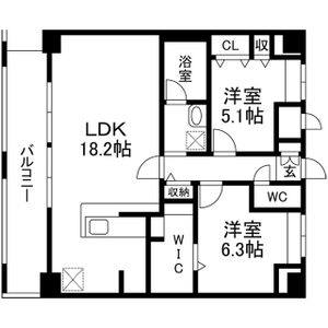 2LDK 間取り図