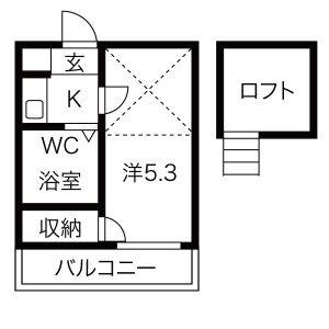 1K 間取り図