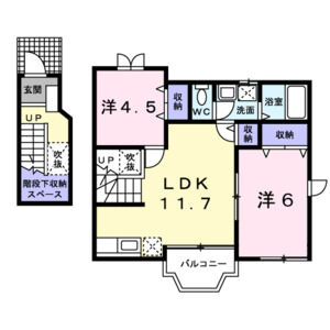 2LDK 間取り図