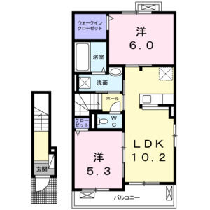 2LDK 間取り図