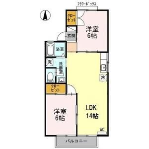 2LDK 間取り図
