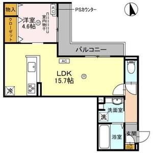 1LDK 間取り図