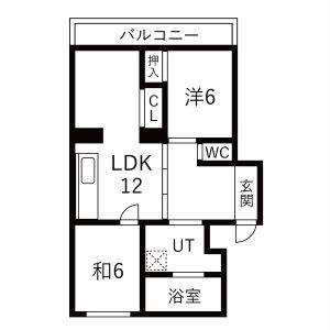 2LDK 間取り図