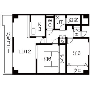 2LDK 間取り図