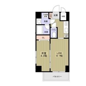 1LDK 間取り図