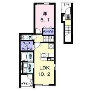 1LDK 間取り図