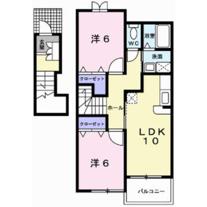 2LDK 間取り図