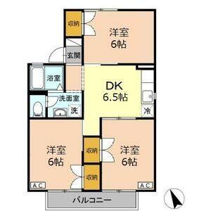 3DK 間取り図