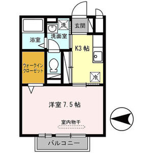 1K 間取り図