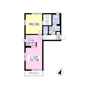 1LDK 間取り図