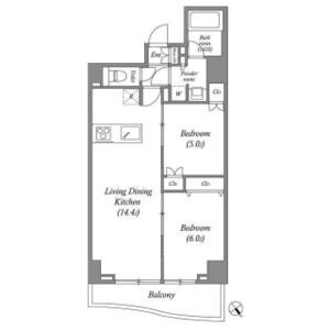 2LDK 間取り図