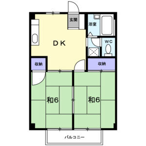 2DK 間取り図