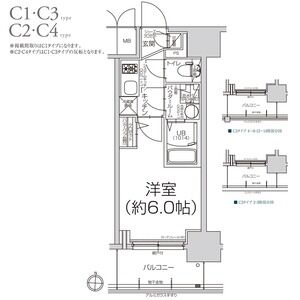 1K 間取り図