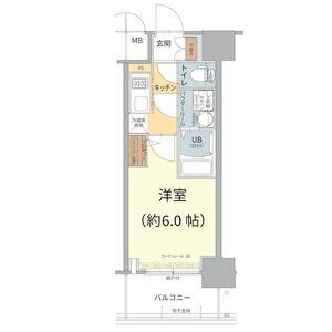 1K 間取り図