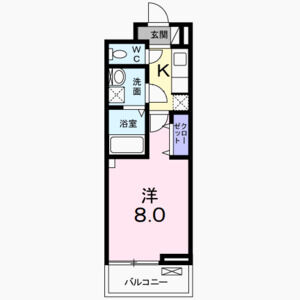 1K 間取り図