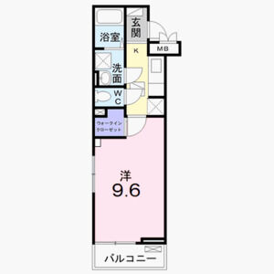 1K 間取り図