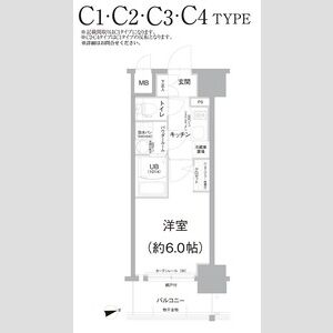 1K 間取り図