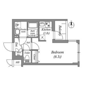 ワンルーム 間取り図