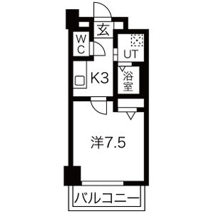 1K 間取り図