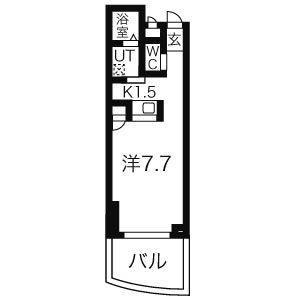 1K 間取り図