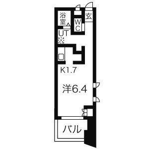 1K 間取り図