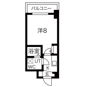 1K 間取り図