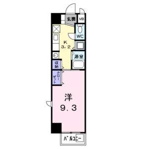 1K 間取り図
