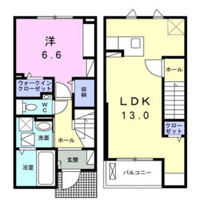 1LDK 間取り図