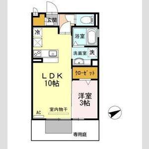 1LDK 間取り図