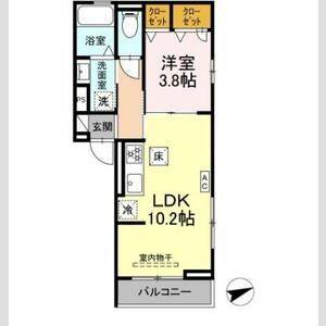 1LDK 間取り図