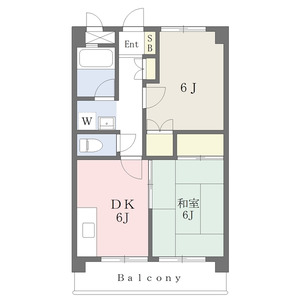 2DK 間取り図