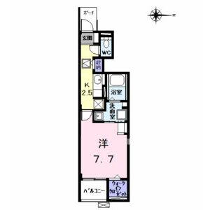 1K 間取り図